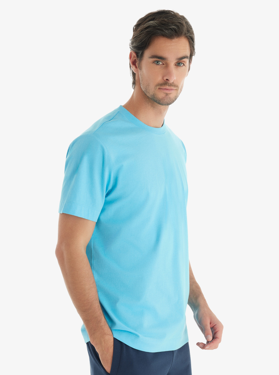 Erkek T-Shirt 40727 - Mavi - Blackspade