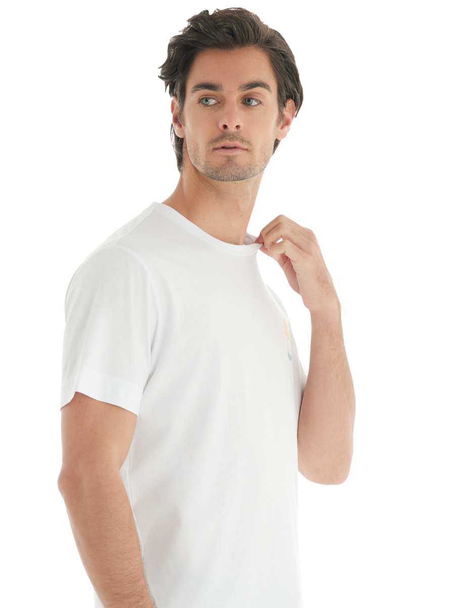 Erkek T-Shirt 40734 - Krem - 4