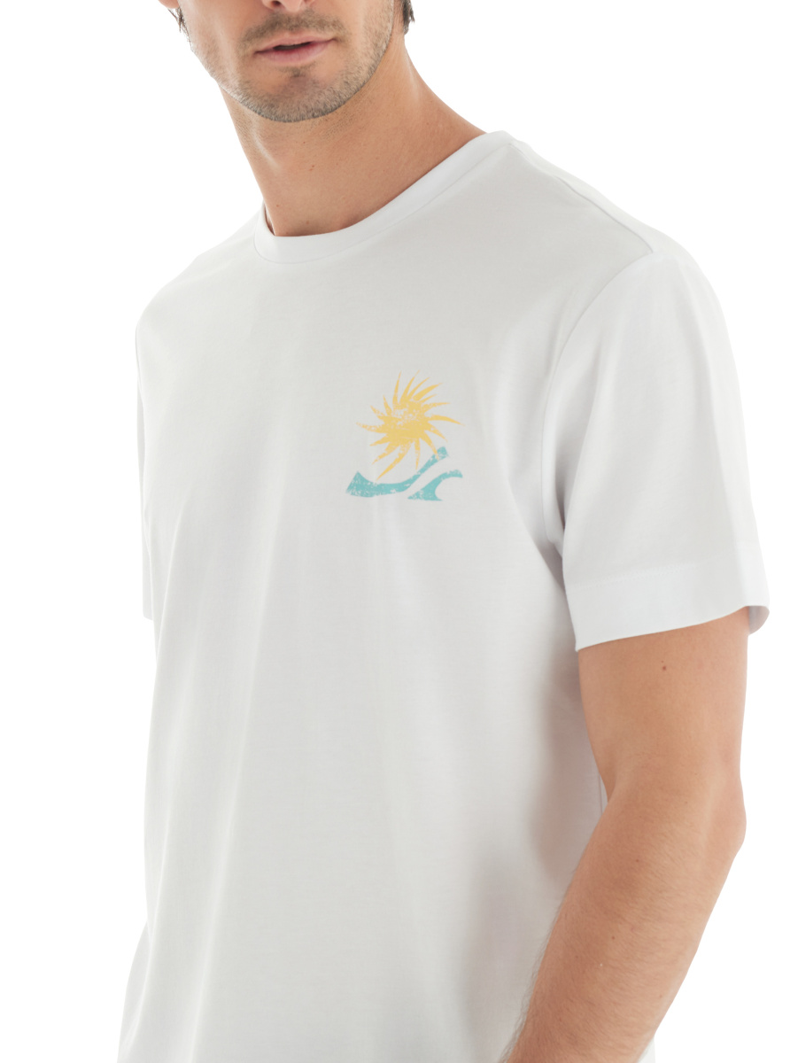 Erkek T-Shirt 40734 - Krem - 3