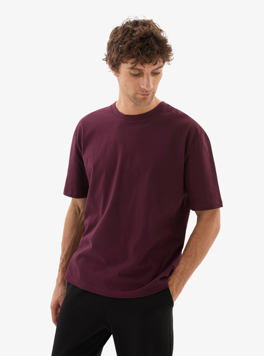 Erkek T-Shirt 40809 - Bordo - 1