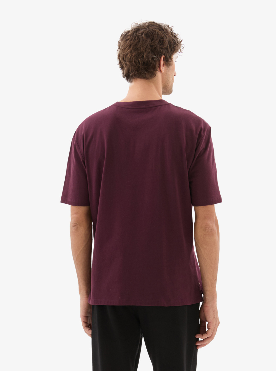 Erkek T-Shirt 40809 - Bordo - 2
