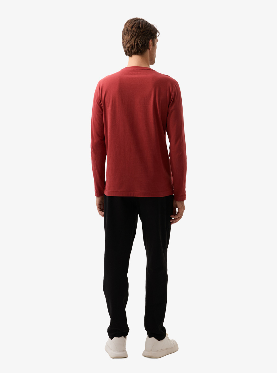 Erkek T-Shirt 40815 - Mürdüm - 5