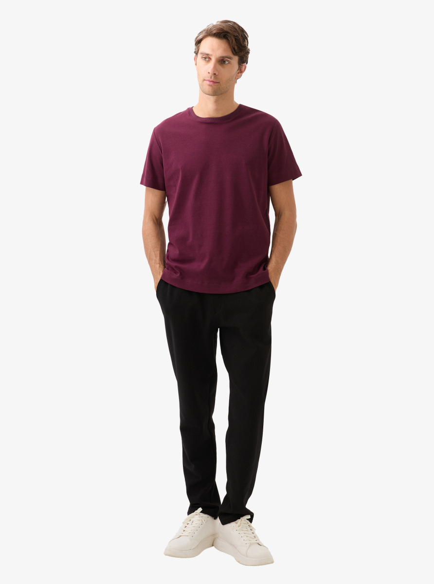 Erkek T-Shirt 40818 - Bordo - 5