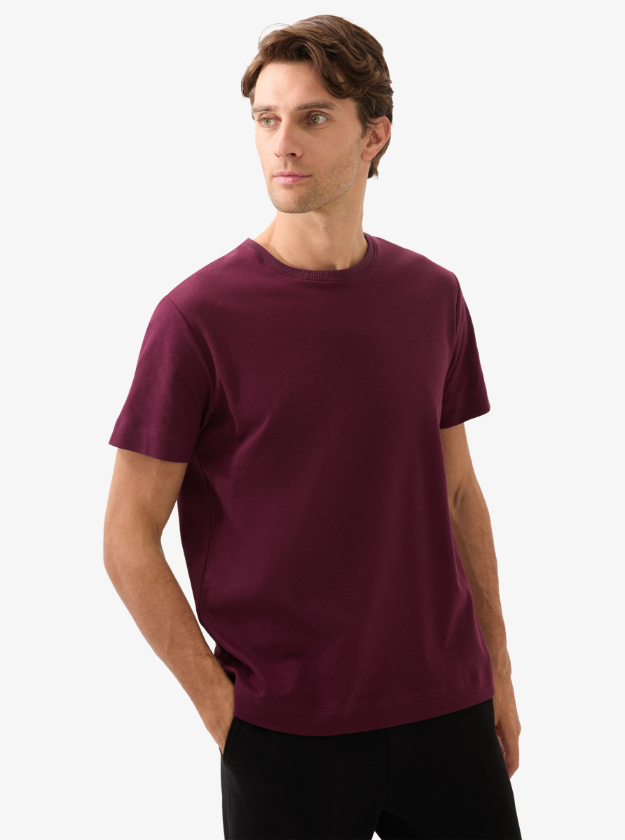 Erkek T-Shirt 40818 - Bordo - 1