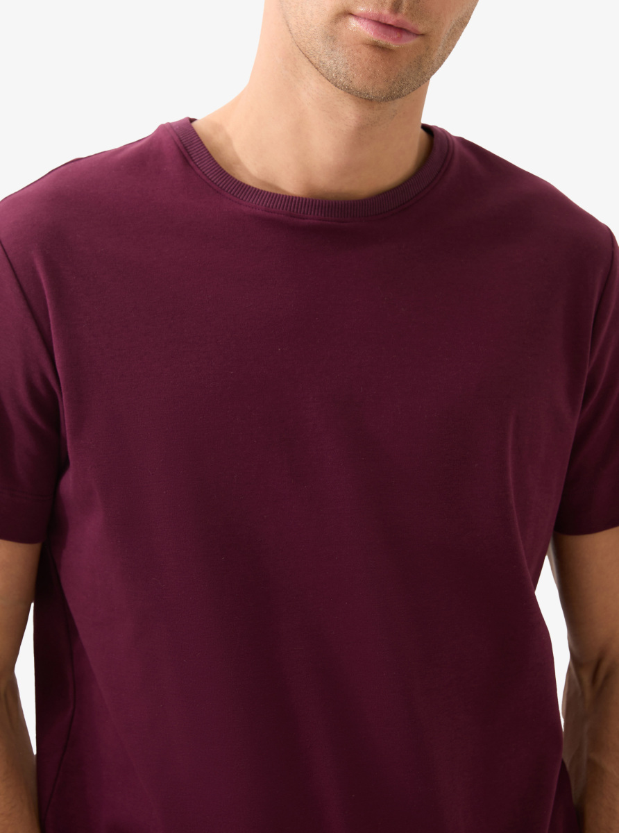 Erkek T-Shirt 40818 - Bordo - 3