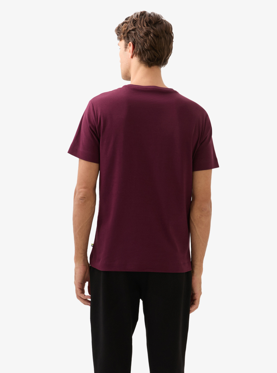 Erkek T-Shirt 40818 - Bordo - 2