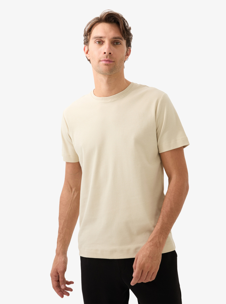 Erkek T-Shirt 40818 - Krem - 1