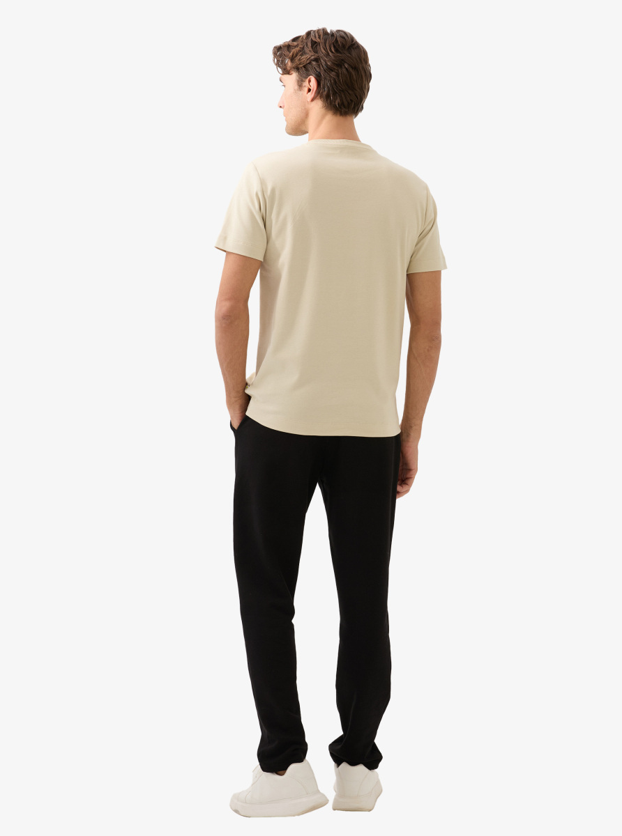 Erkek T-Shirt 40818 - Krem - 6