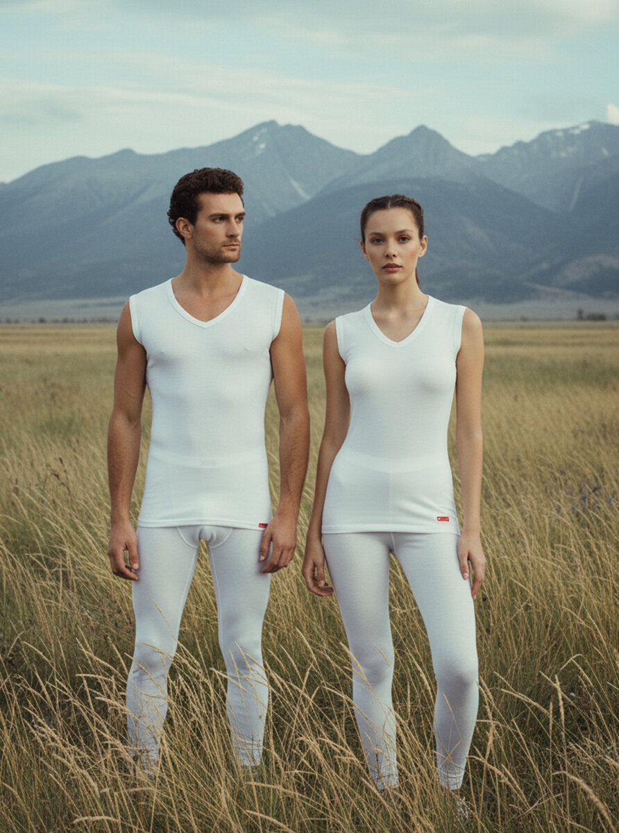 Unisex Termal Tişört 2. Seviye 9243 - Beyaz - 9