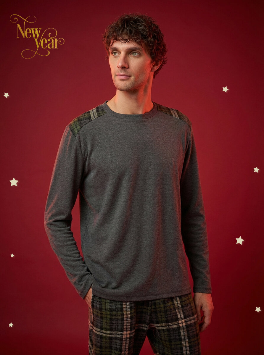 Erkek Termal Pijama Takımı 40804 - Antrasit - 1