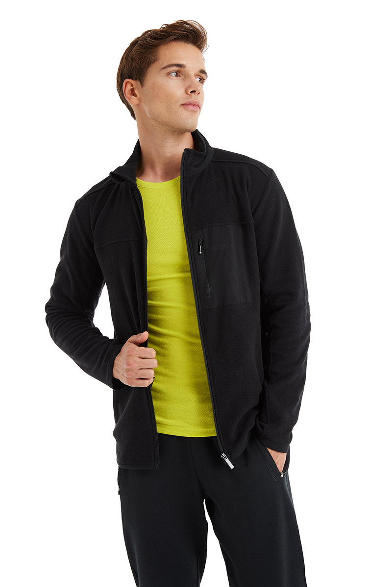 Erkek Termal Polar Sweatshirt 40663 - Siyah - Blackspade