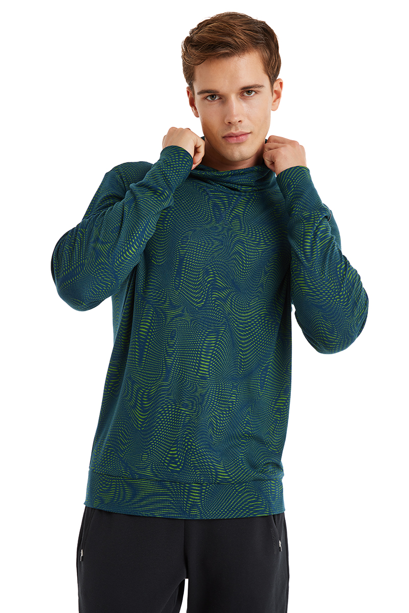 Erkek Termal Sweatshirt 2. Seviye 30703 - Yeşil - Blackspade