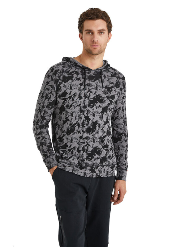 Erkek Termal Sweatshirt 2. Seviye 7579 - Gri Melanj - Blackspade