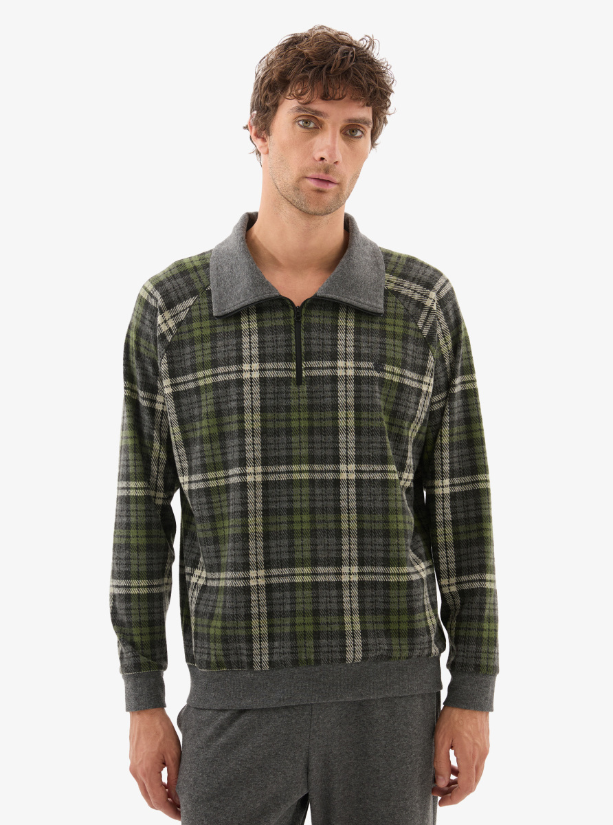 Erkek Termal Sweatshirt 40805 - Yeşil - Blackspade