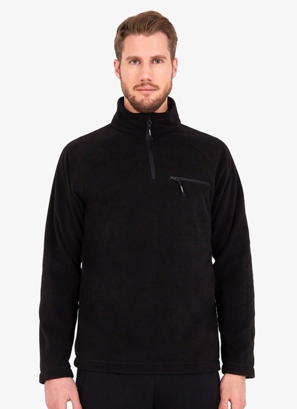 Erkek Termal Polar Sweatshirt 30713 - Siyah - 1