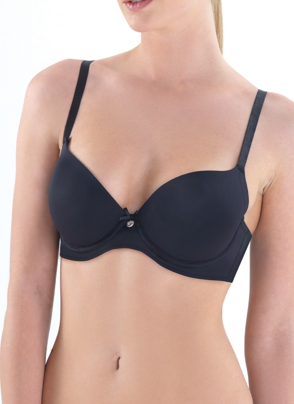 Dolgusuz Soft Kap Sütyen Essential 3005 - Siyah - 1