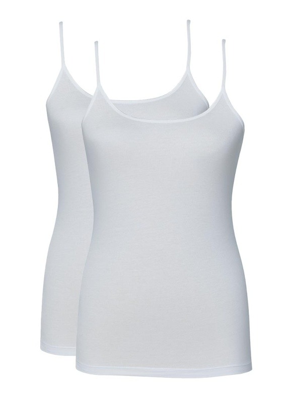 Kadın İnce Askılı Atlet 2'li Paket Essential 1591 - Beyaz - 1