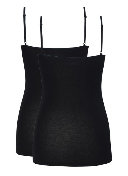 Kadın İnce Askılı Atlet 2'li Paket Essential 1591 - Siyah - Blackspade (1)