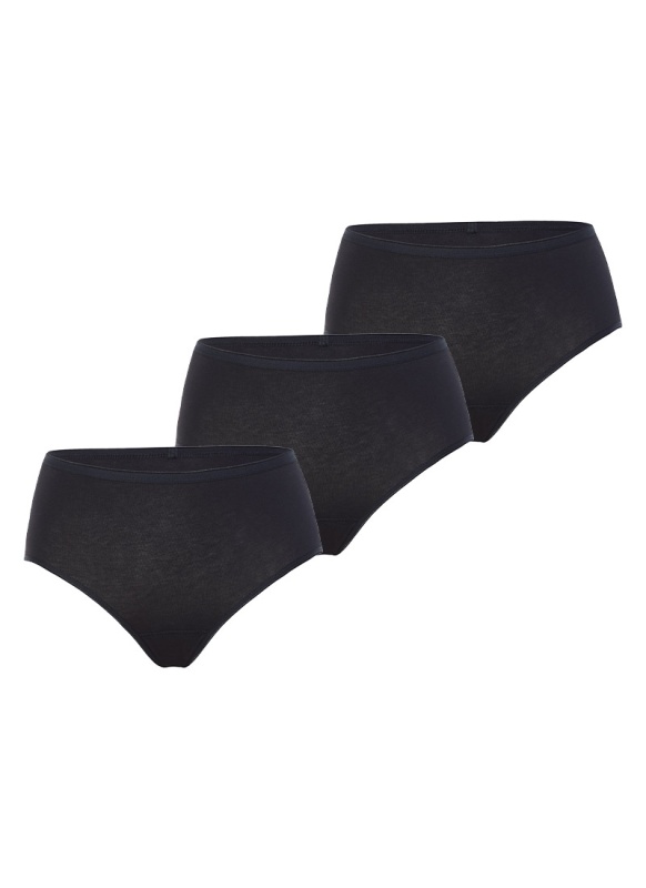 Kadın Külot 3'lü Paket Essential 1577 - Siyah - 1