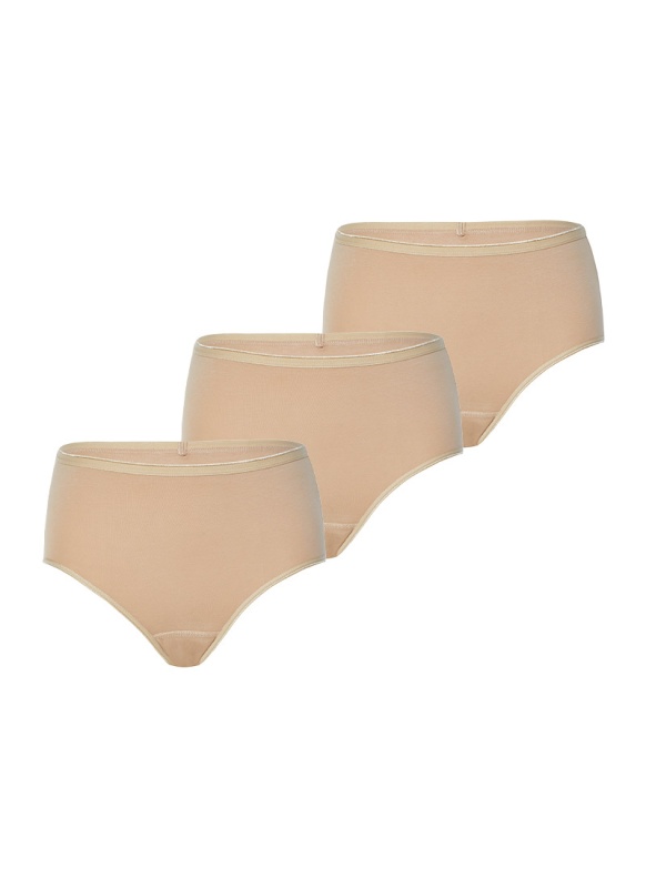 Kadın Külot 3'lü Paket Essential 1577 - Ten - 1