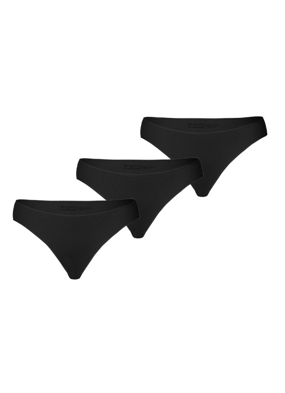 Kadın Slip Külot 3'lü Paket Essential 1574 - Siyah - 1