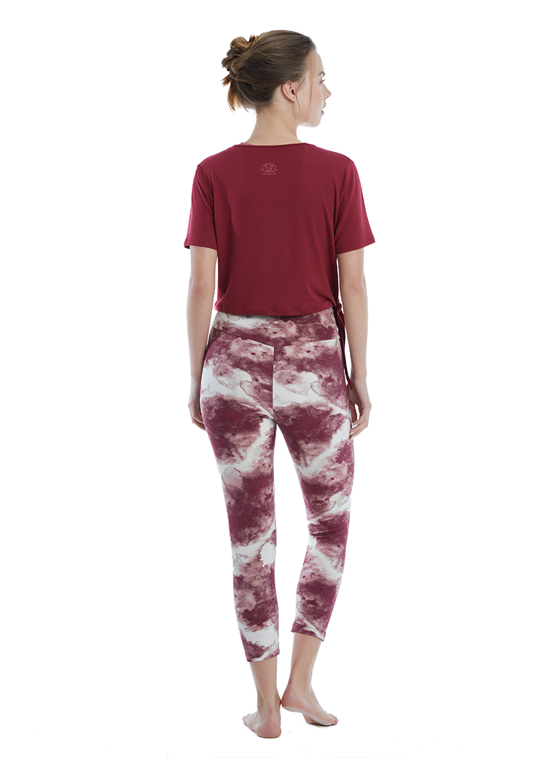 Kadın Crop T-Shirt 70526 - Bordo - 4