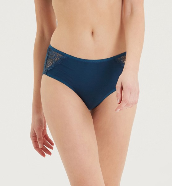 Kadın Dantelli Slip Külot 50399 - Mavi - 1