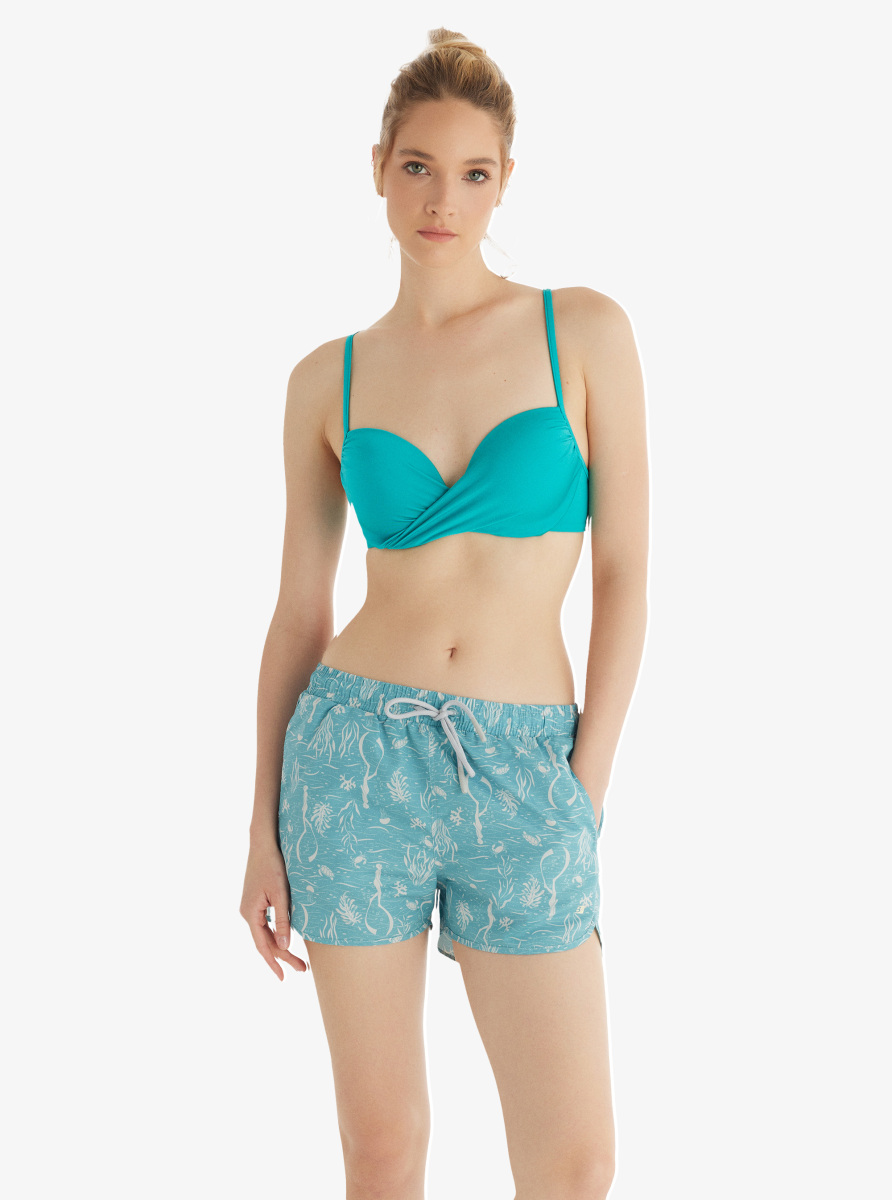 Kadın Deniz Şortu 10747 - Desenli - 2