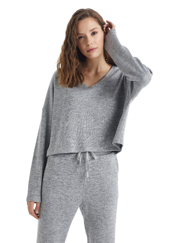 Kadın Eşofman Altı 60327 - Antrasit Melanj - 3