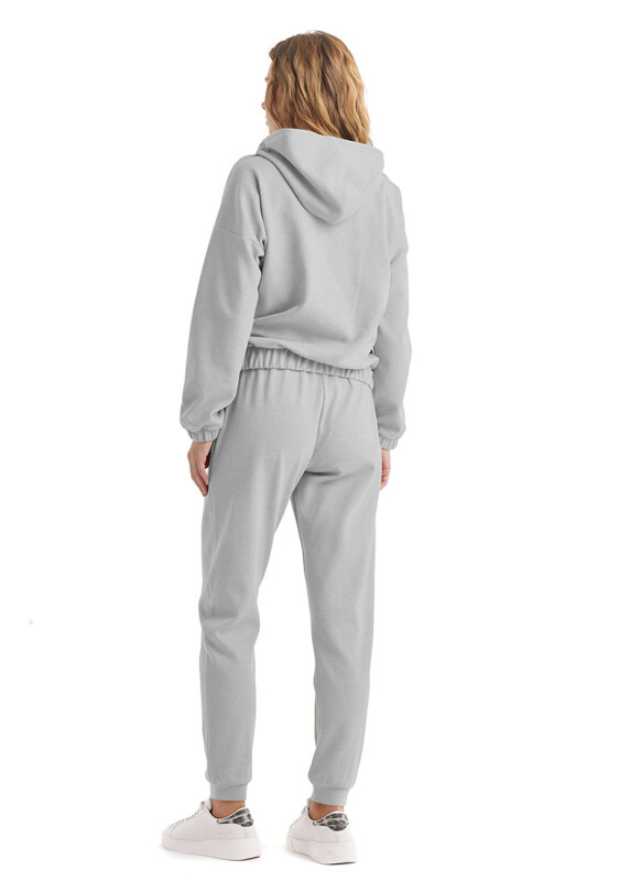 Kadın Eşofman Üstü 60322 - Gri Melanj - 3