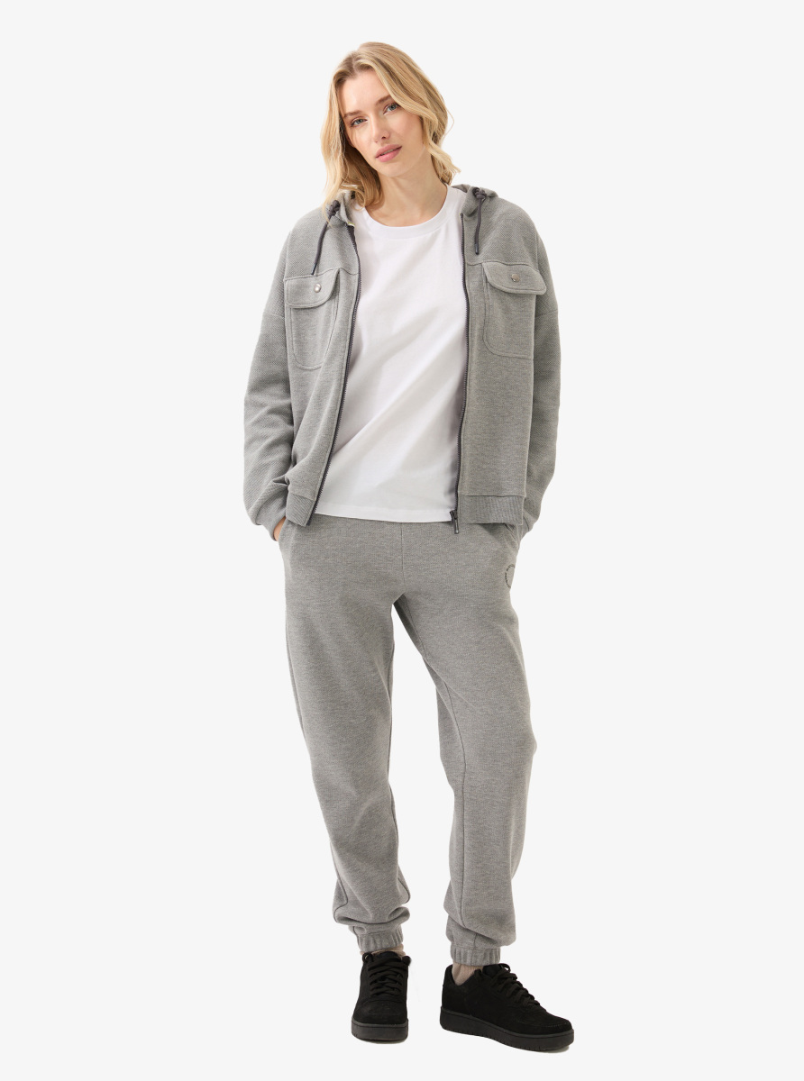 Kadın Eşofman Üstü 60588 - Gri Melanj - 5