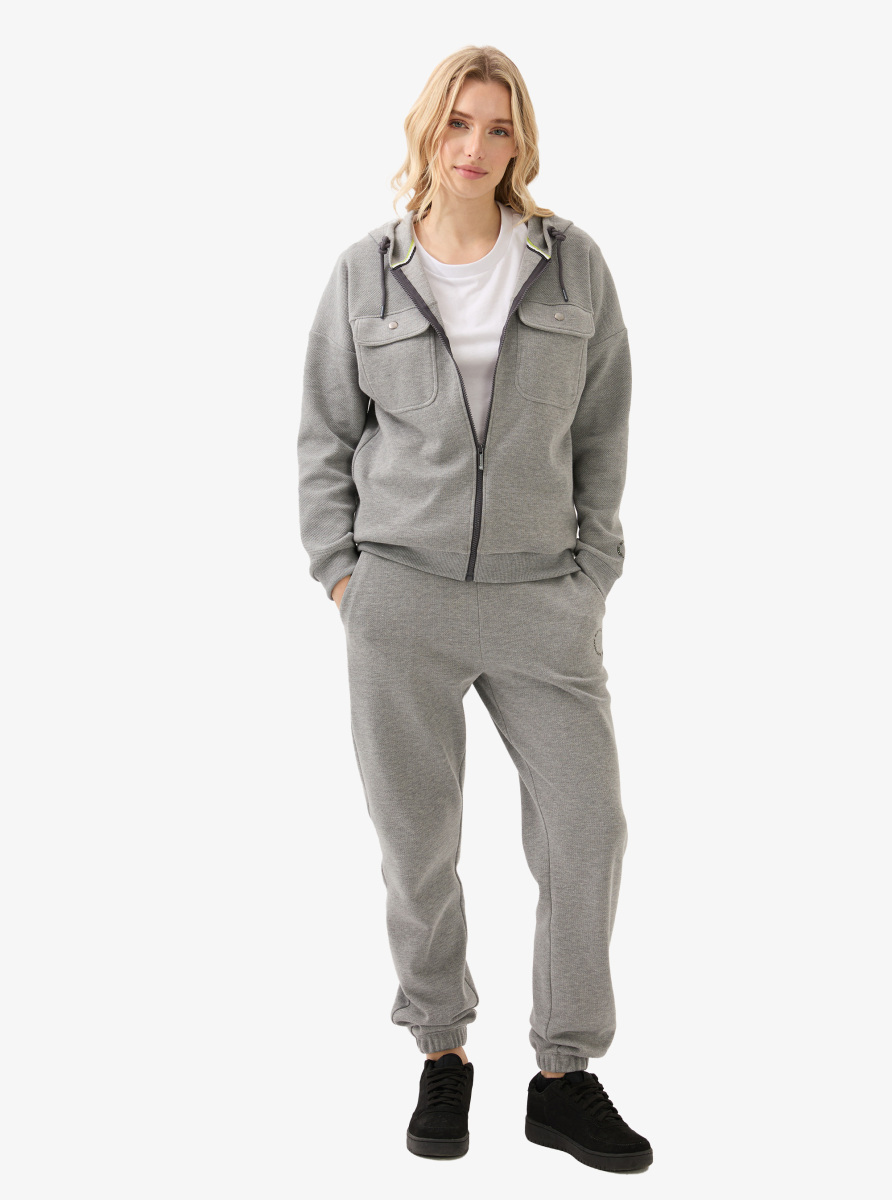 Kadın Eşofman Üstü 60588 - Gri Melanj - 7