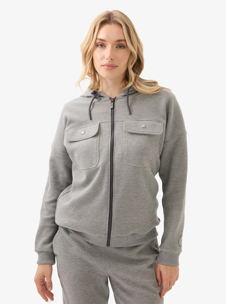 Kadın Eşofman Üstü 60588 - Gri Melanj - Blackspade