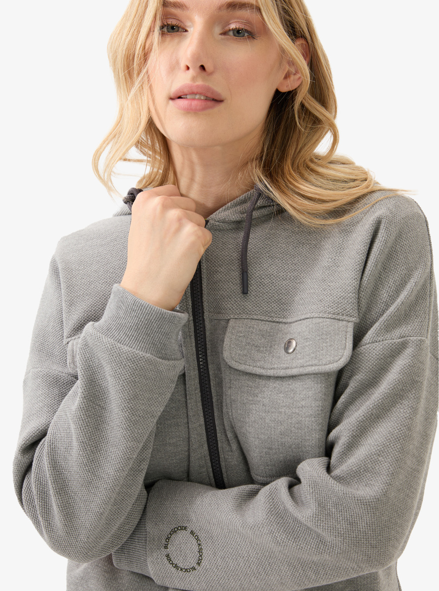 Kadın Eşofman Üstü 60588 - Gri Melanj - 4