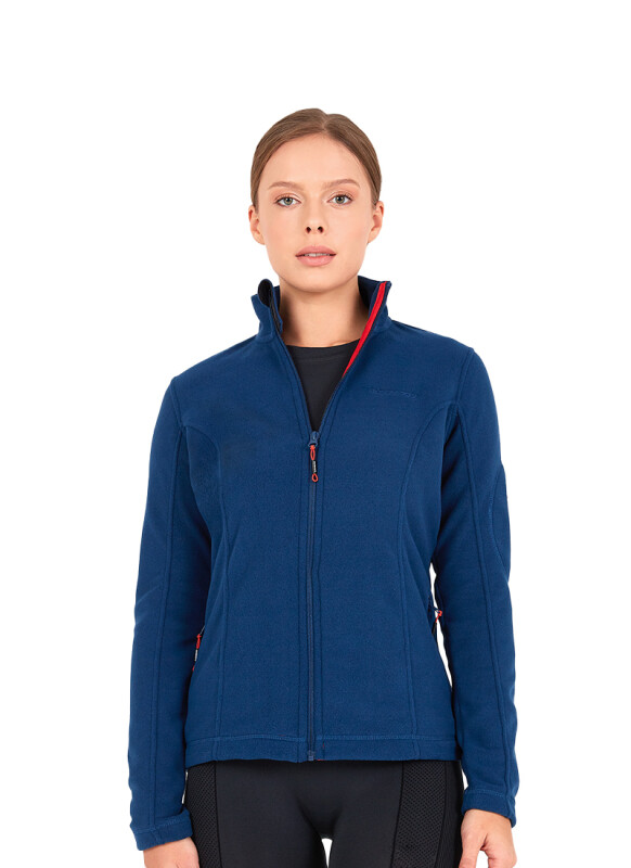 Kadın Fermuarlı Termal Sweatshirt 2. Seviye 50464 - Mavi - 1