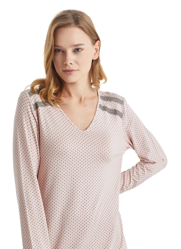 Kadın Gecelik 51230 - Desenli - 4