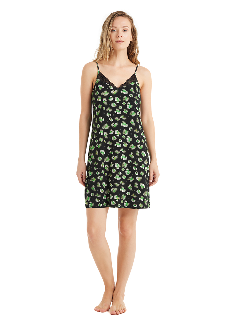 Kadın Gecelik 60506 - Baskılı - Blackspade