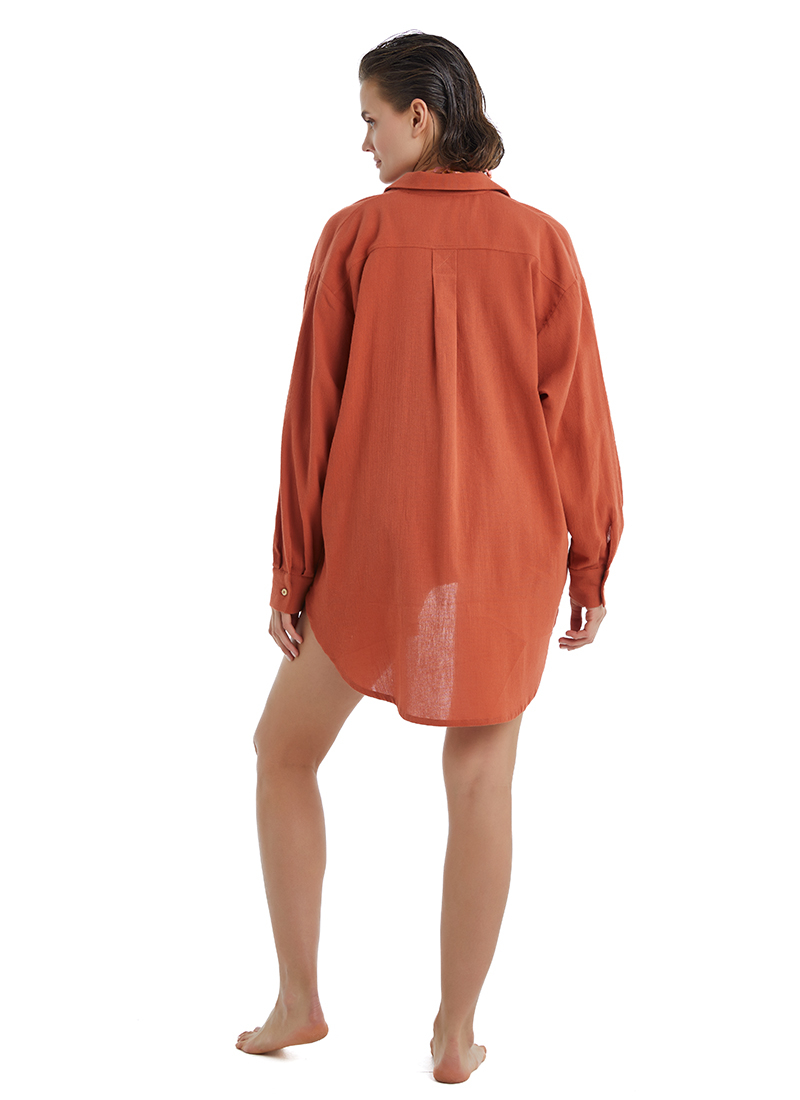 Kadın Gömlek 10528 - Kiremit - 2