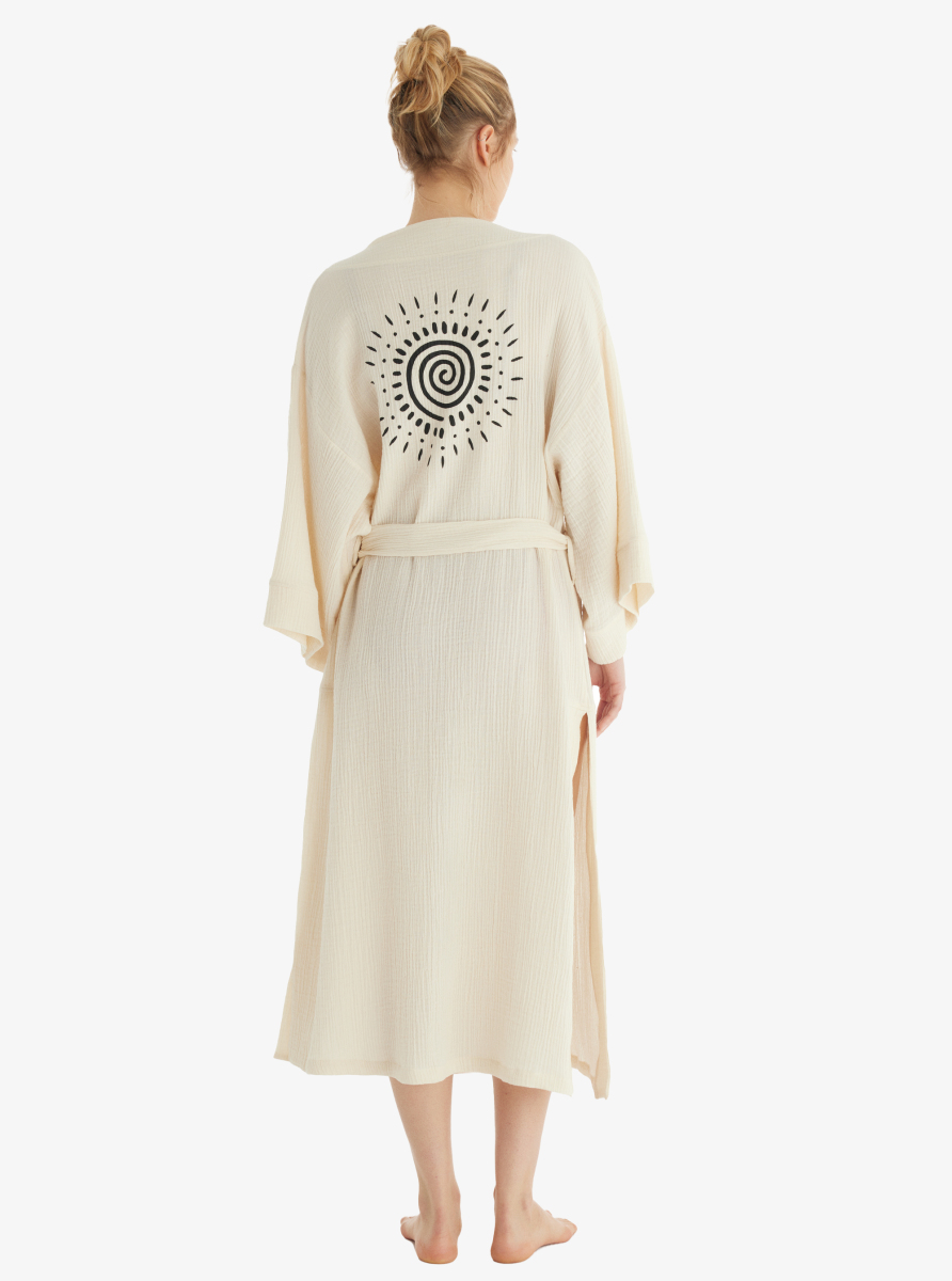 Kadın Kaftan 10722 - Krem - 2