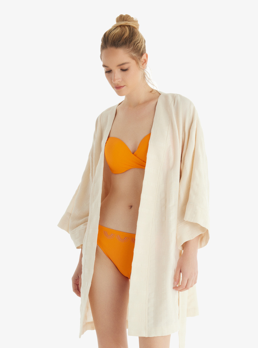 Kadın Kaftan 10725 - Krem - 4