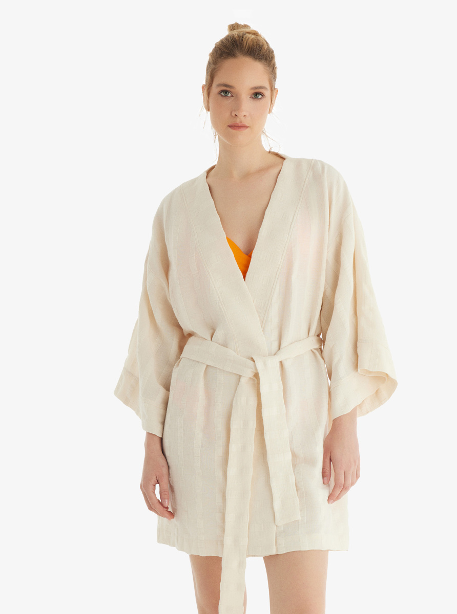 Kadın Kaftan 10725 - Krem - 1