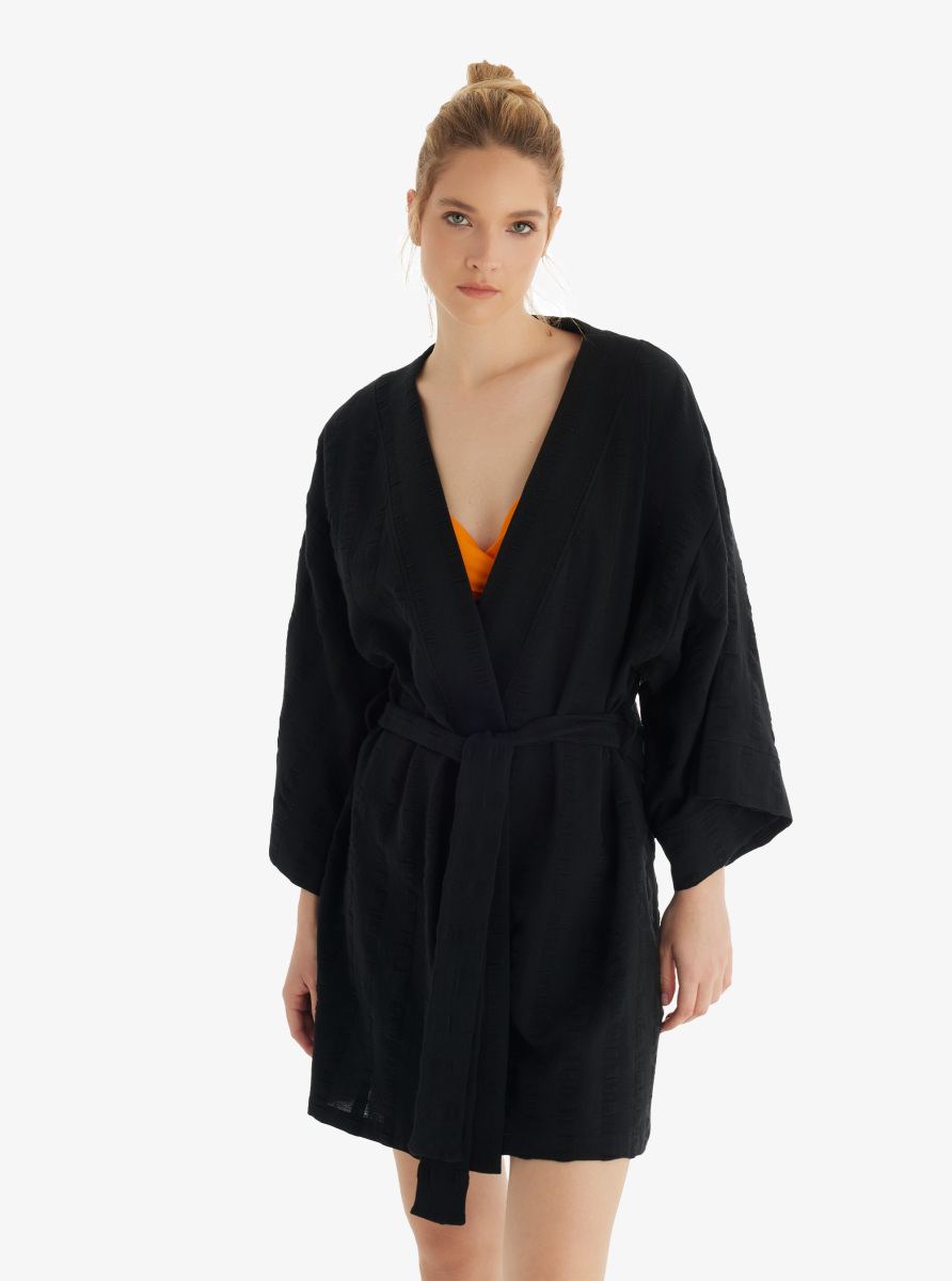 Kadın Kaftan 10725 - Siyah - 1