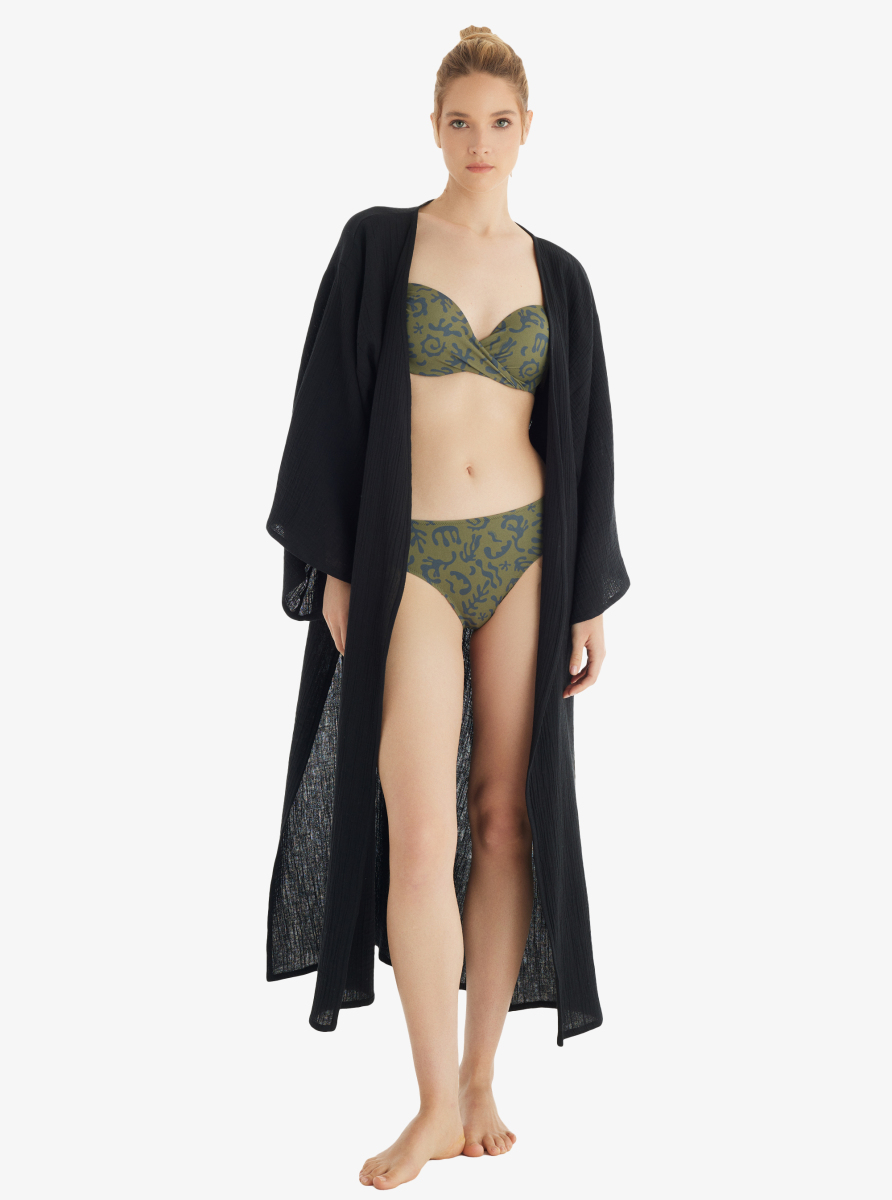 Kadın Kaftan 10743 - Siyah - 4