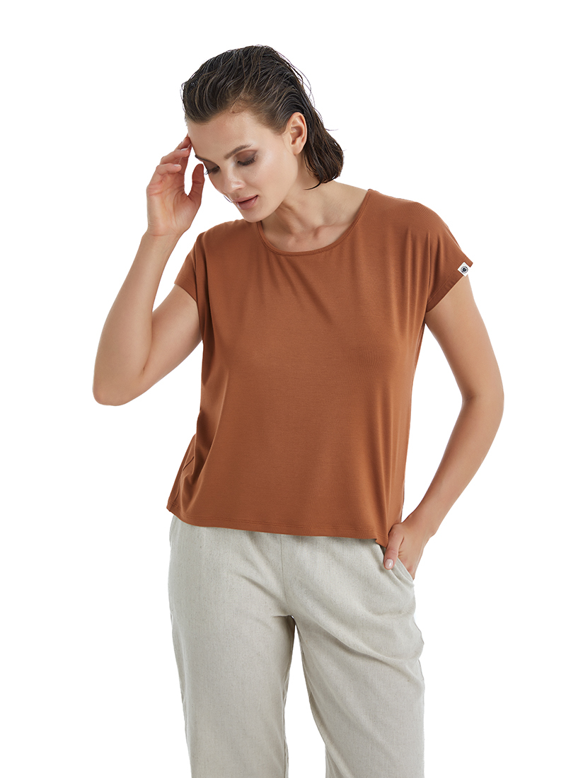 Kadın Keten Pantolon 60398 - Bej - 4