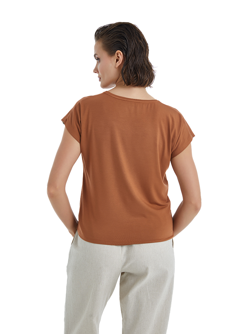 Kadın Keten Pantolon 60398 - Bej - 5