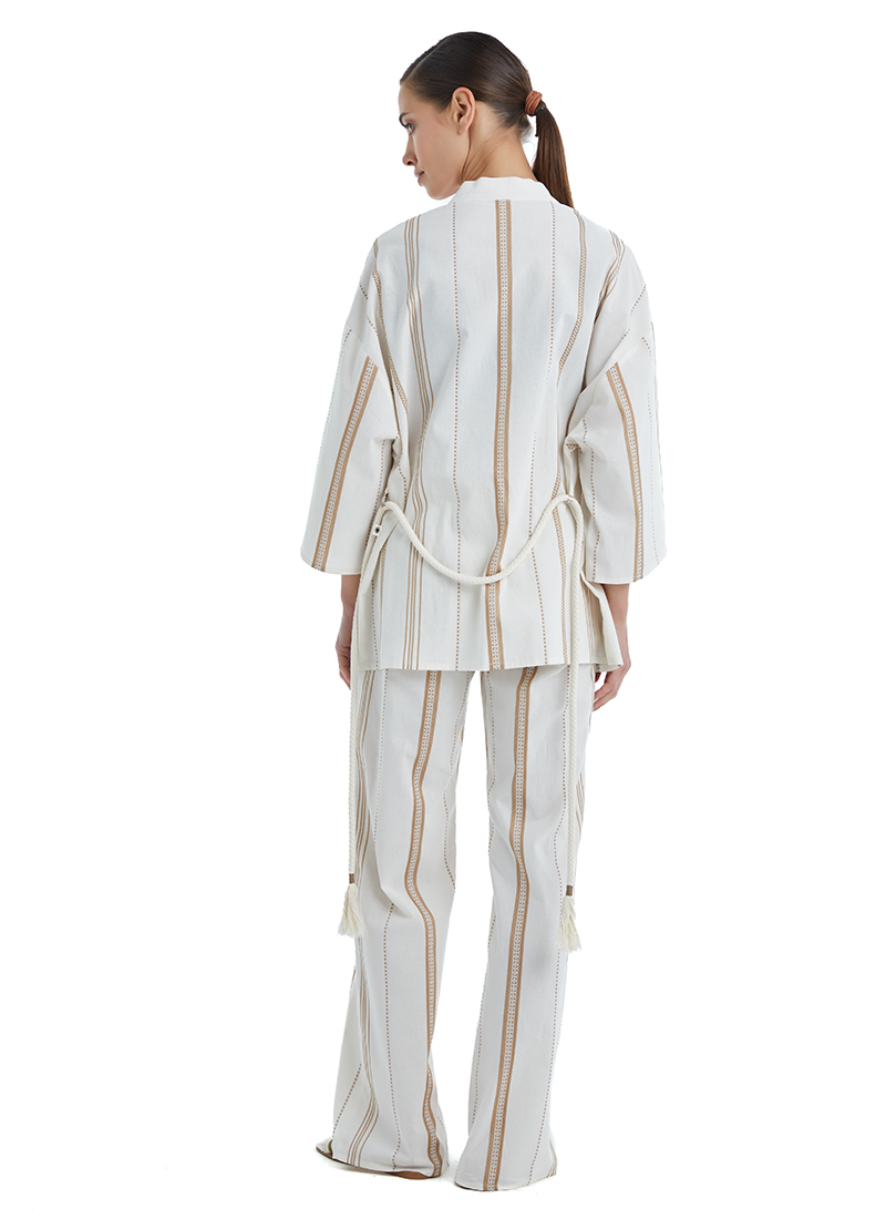 Kadın Kimono 60402 - Bej - 2