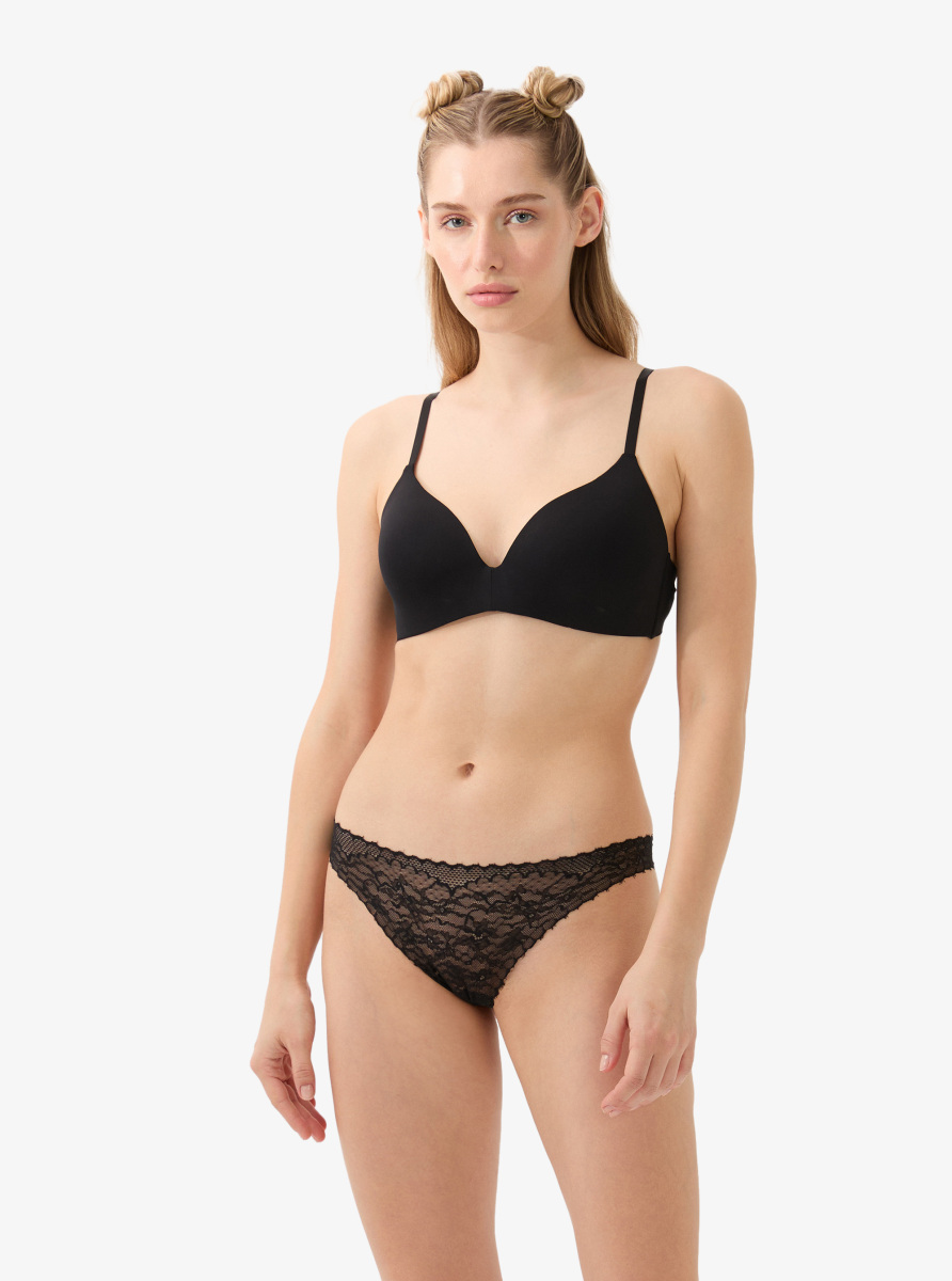 Kadın Modal Elastan Sütyen 1665 - Siyah - 1