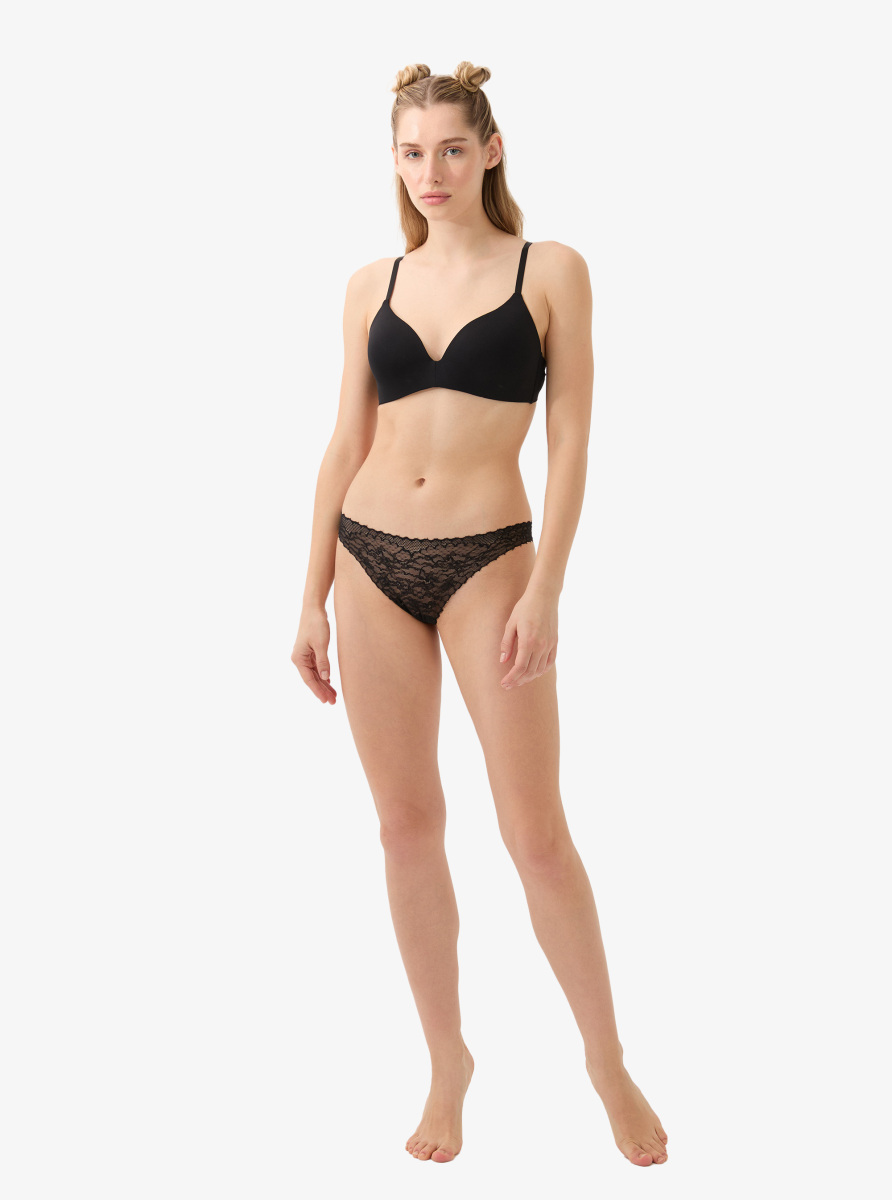 Kadın Modal Elastan Sütyen 1665 - Siyah - 4