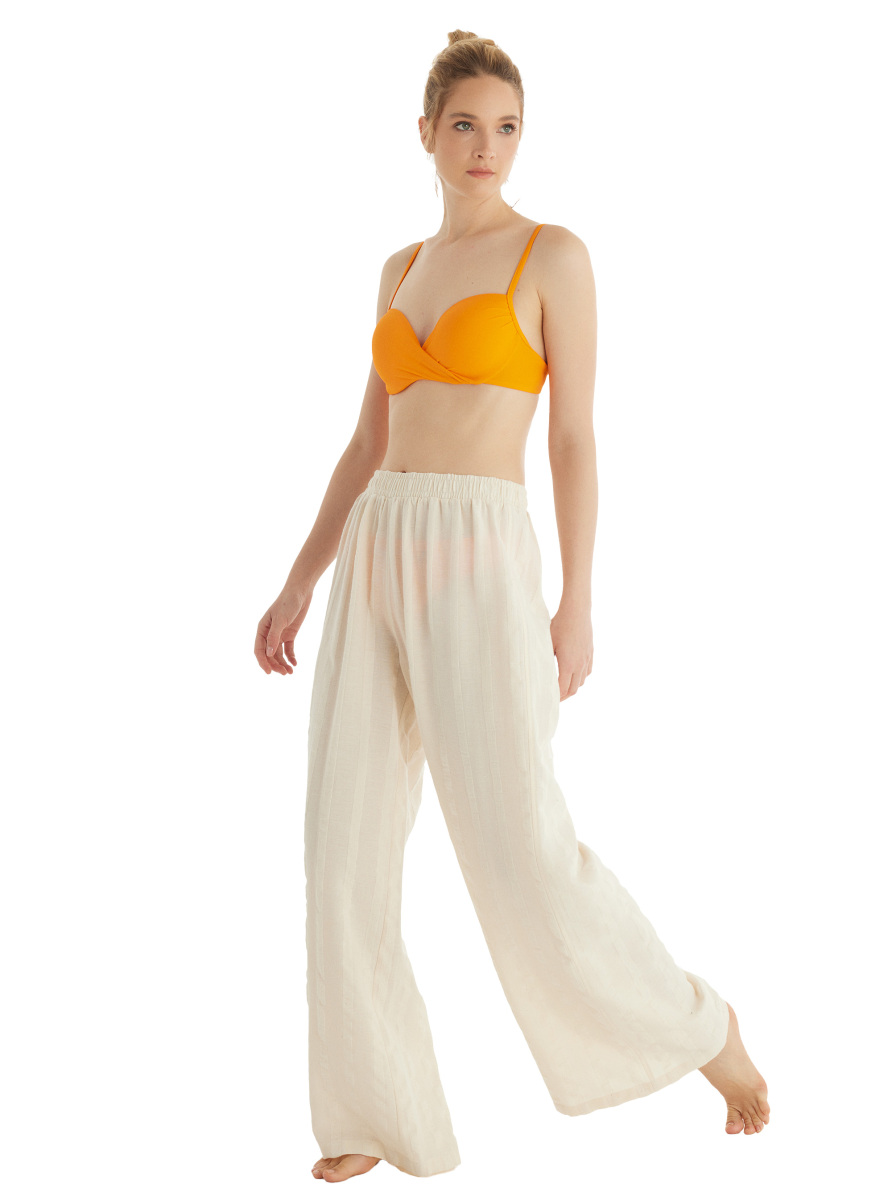 Kadın Pantolon 10726 - Krem - 5