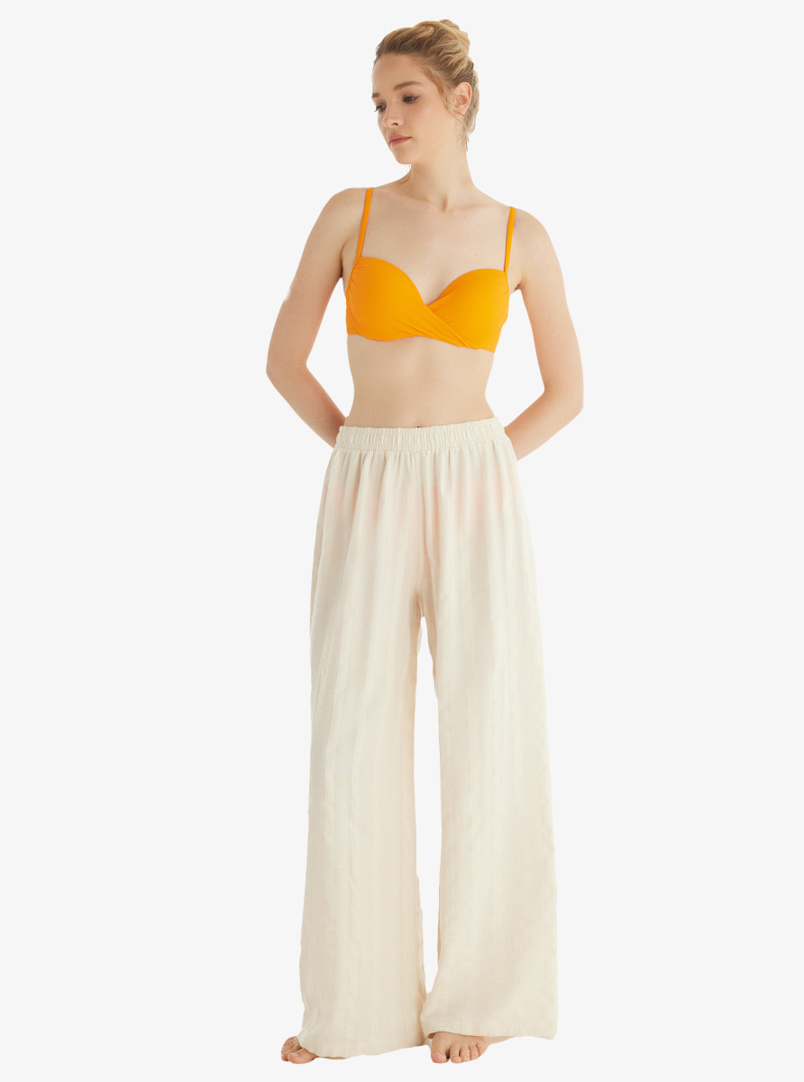 Kadın Pantolon 10726 - Krem - Blackspade